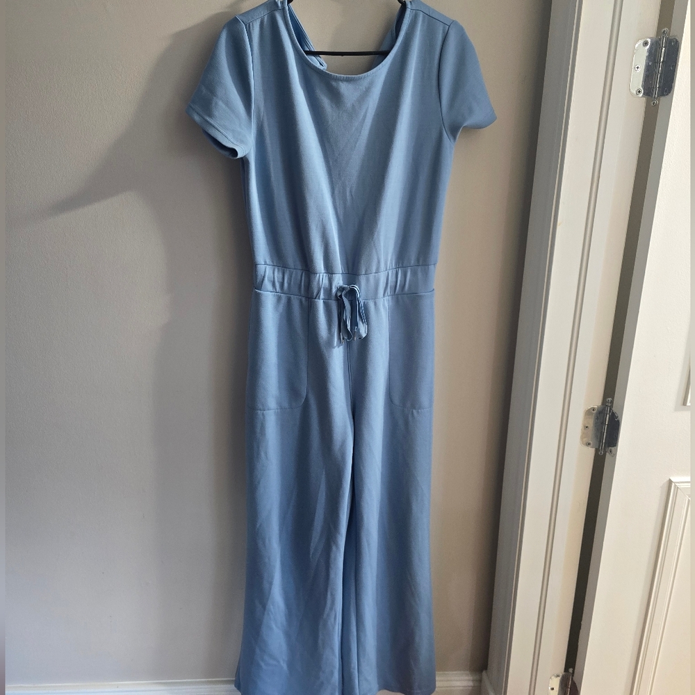 Amazon Women's Sky Blue Wide-Leg Jumpsuit - Picture 2 of 3
